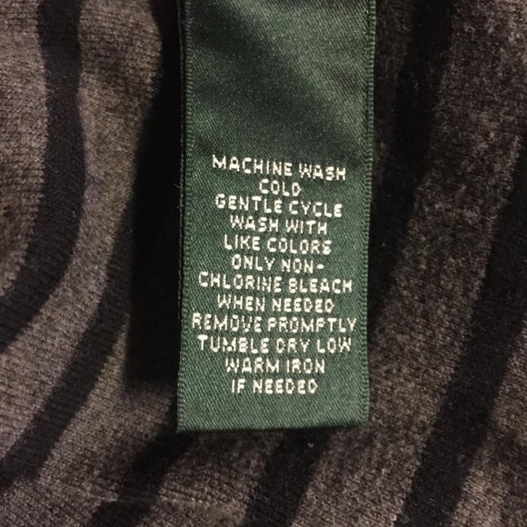 Lauren Ralph Lauren Striped V Neck Shirt - Picture 4 of 4